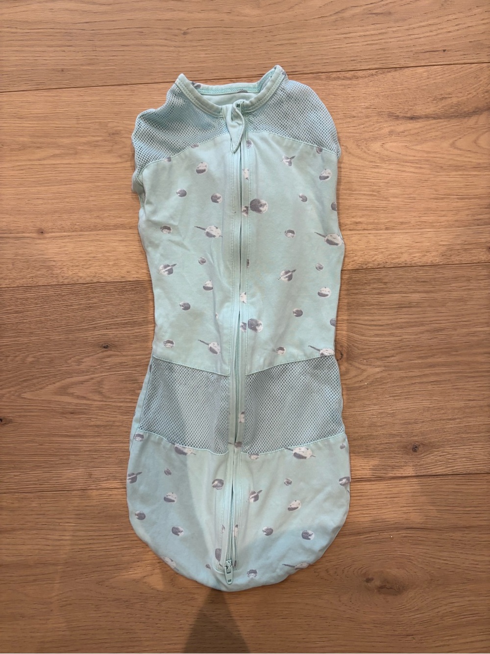 Happiest Baby Sleeveless Zippered One-Piece Swaddle - Light Blue